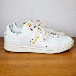 Adidas Stan Smith 'White Crew Orange' Sneakers Womens SZ 10